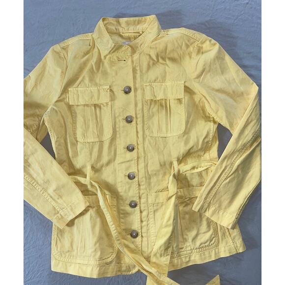 Ann Taylor Loft Jackets & Blazers - Ann Taylor Loft Lightweight Button Up Belted Jacket. Yellow, Women's MP NWT $110